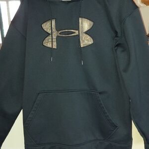 Under Armour Men's Black Hoodie with Camo Logo